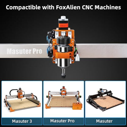 FoxAlien Kit de actualización CNC 300 W DC husillo fresado motor para Masuter 4040, Masuter Pro, Masuter 3, 3018-SE V2 CNC Router máquina de grabado con caja de control integrada velocidad ajustable