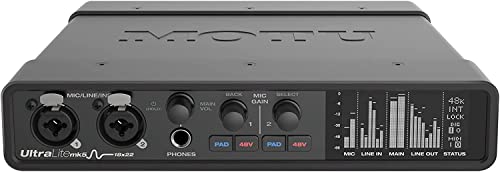 MOTU UltraLite-mk5 18x22 Interfaz de Audio USB 3 para Mac, Windows e iOS con mezcla y efectos