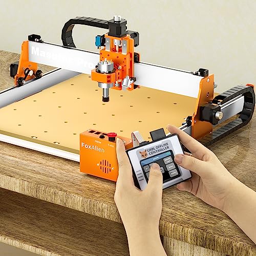 FoxAlien Controlador sin conexión CNC para Masuter Pro y Masuter 3, módulo de control sin conexión con pantalla táctil LCD GRBL Control para máquina de grabado FoxAlien CNC Router