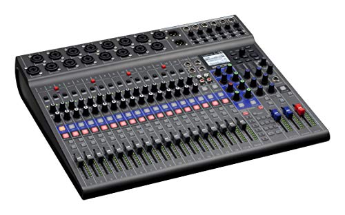 Zoom LiveTrak L-20 Mezclador/Grabadora para Músicos y Podcasters | 20-channel digital mixer with 22-track recording and USB audio interface for mixing, monitoring and multitrack recording
