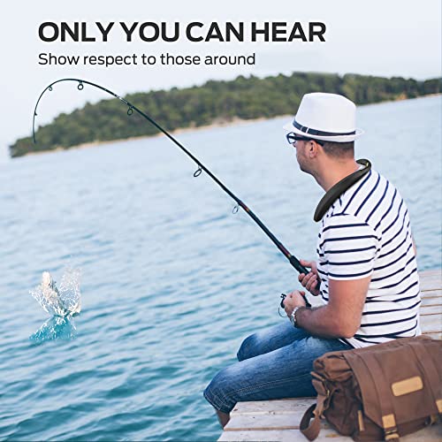 Monster Boomerang - Altavoces Bluetooth con banda para el cuello, con 15 horas de reproducción, sonido estéreo 3D de alta fidelidad, baja latencia, micrófono integrado, IPX5 impermeable para usar en