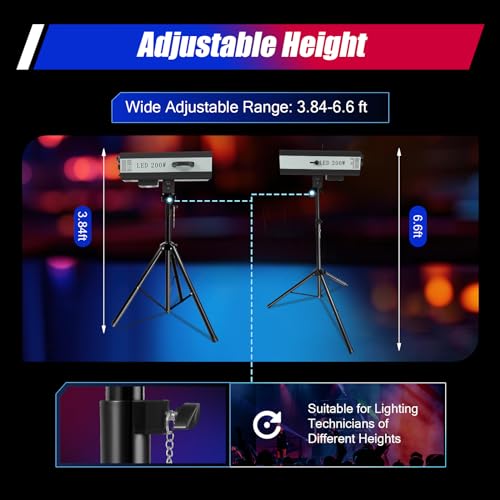 Luz LED de 200 W, foco de escenario de varios colores con soporte de control manual, luz de escenario, lámpara enfocada en puntos de escenario, luces de rendimiento profesional para eventos, teatro, discoteca, espectáculo de fiesta (200 W)