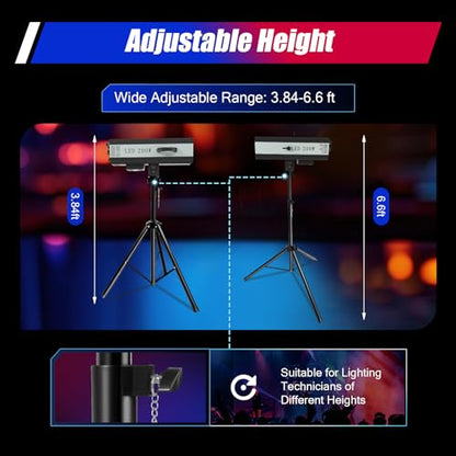 Luz LED de 200 W, foco de escenario de varios colores con soporte de control manual, luz de escenario, lámpara enfocada en puntos de escenario, luces de rendimiento profesional para eventos, teatro, discoteca, espectáculo de fiesta (200 W)
