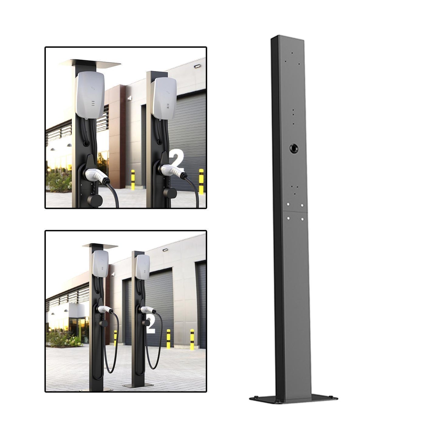 EV Charger Pedestal Universal Stand Vehicle Charging Pile Mounted EV Charging Station