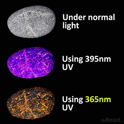 Nueva linterna UV de luz negra V3 de 365 nm – Alta definición ultravioleta – Alta potencia y largo alcance de grado profesional de haz mejor para uso profesional/comercial – Stock de Estados