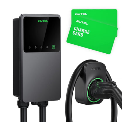 Autel MaxiCharger - Cargador de vehículo eléctrico para el hogar (EV) con tarjeta RFID, hasta 40 amperios, 240 V, WiFi de nivel 2 y EVSE habilitado para Bluetooth, enchufe NEMA 6-50, interior/exterior, cable de 25 pies con funda separada