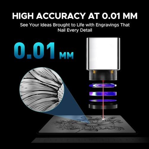 OMTech Grabador láser de fibra de 20 W, máquina de grabado láser compatible con LightBurn con puntero de punto rojo, máquina de grabado láser de estado sólido de 4.3 x 4.3 para metal, aluminio, acero LYF-20W