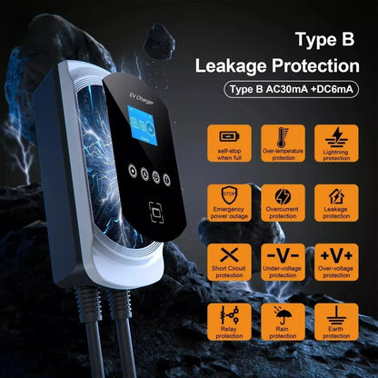 Cargador para vehículos eléctricos GBT de China con función DLB, aplicación Wi-Fi RFID, 11 kW trifásico, retardo de 1 a 15 horas