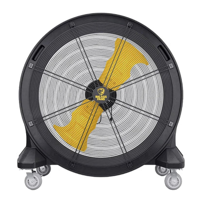 Big Ass Fans Bandit Ventilador de barril portátil de 42 pulgadas, ventilador de piso industrial de 11,044 CFM, velocidad variable, motor EC, clasificación IP55, jaula de acero compatible con OSHA, 110 #F-BD1-4201