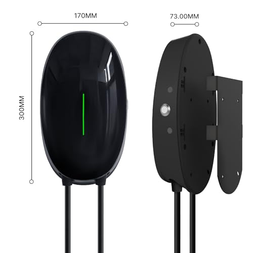 Teskee Cargador EV Tipo 2 Wallbox Home EV estación de Carga de Coche para Todos los vehículos eléctricos y Coches híbridos Plug-in en Exteriores e Interiores | Máximo 7,2 kW 32 A 6 Metros 1 Fase