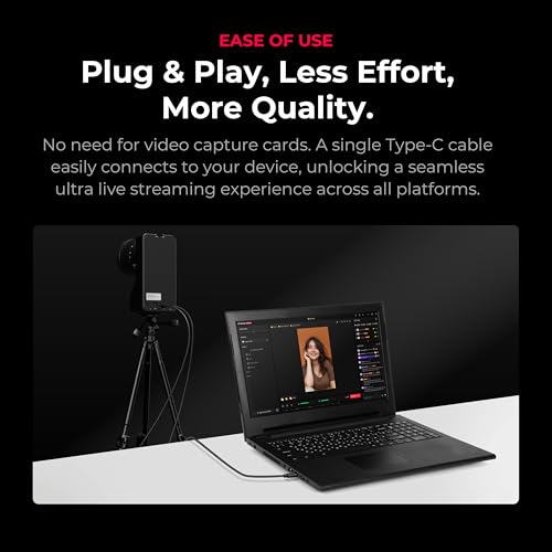 YOLOLIV YoloCam S7, cámara web de transmisión 4K60 con lente intercambiable, autoenfoque ToF, control de software, zoom 4X, HDR, salida HDMI simultánea y salida USB (solo cuerpo de cámara)