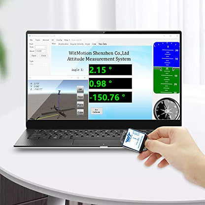 WitMotion WT61C-232 Sensor de acelerómetro de alta precisión, aceleración de 6 ejes (+-16 g)+giroscopio +ángulo (precisión XY 0.05°) con filtro Kalman, MPU6050 AHRS IMU (no afectado por el campo