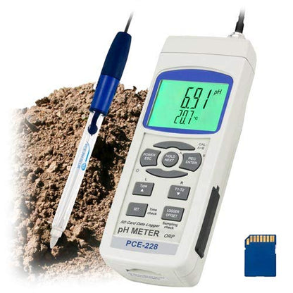 Medidor ambiental PCE-228SLUR para pH, redox y temperatura de PCE Instruments