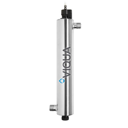 Viqua VH410 Sistema de Agua Ultravioleta para el Hogar de Acero Inoxidable - 18 GPM 3/4 MNPT 120V
