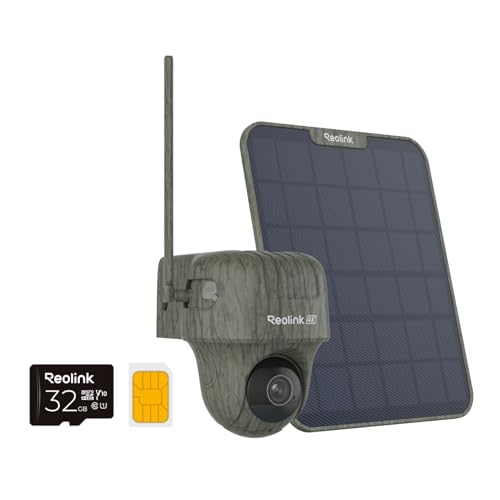 Reolink Go Ranger PT+SP Primera cámara de vigilancia para fauna silvestre 4K 4G LTE con visión panorámica de 360°. 4K 8MP Ultra HD Detección y reconocimiento de animales Alimentación por batería/solar Visión Nocturna sin brillo IP65