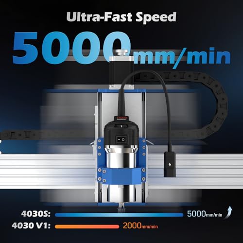 Genmitsu PROVerXL 4030S - Máquina enrutadora CNC con husillo de 710 W, fresadora CNC de escritorio de 3 ejes mejorada para madera, metal, acrílico, rieles lineales de alta precisión, altura Z de 5.118 in, control de aplicación inalámbrico #584167051