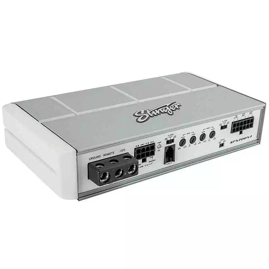 Stinger - Microamplificador para deportes de motor y marinos de 4 canales y 700 W - Plateado SPX700X4
