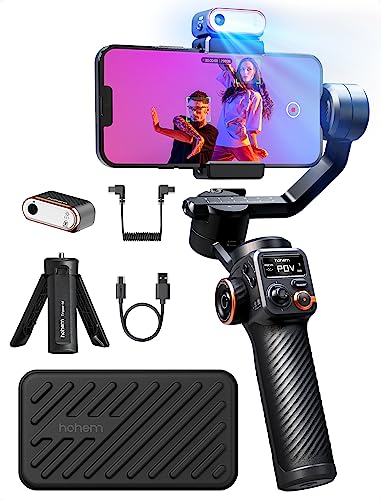 Hohem iSteady M6 Kit estabilizador de cardán para Smartphone, cardán de teléfono de 3 Ejes con Seguimiento de AI, luz de Relleno magnética, estabilizador de batería de Larga duración de 18 Horas para