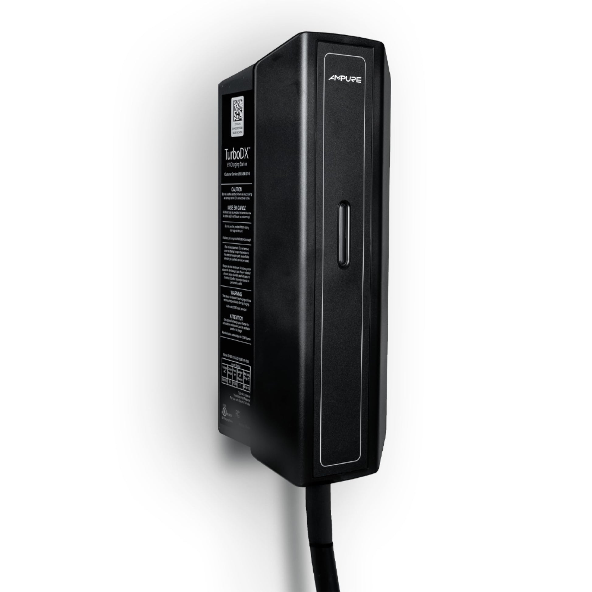 AMPURE TurboDX - Cargador EV nivel 2, carga rápida de 32 A, cableado, resistente al agua IP67, compatible con SAE J1772 #Tdxhw32a