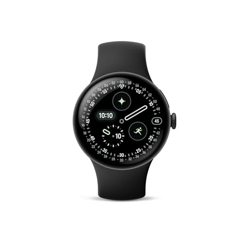 Google Pixel Watch 4 (1.772 in) - Reloj inteligente Android con frecuencia cardíaca y seguimiento del sueño - Batería de 40 horas - Seguimiento de actividad física - Google AI - Caja de aluminio negro GA09962-US
