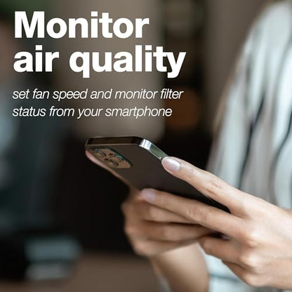 IQAir HealthPro Compact XE - Purificador de aire – Filtración compacta HyperHEPA para habitaciones de hasta 1240 pies cuadrados – Alérgenos, humo, polvo, moho, caspa de mascotas, hecho en Suiza - Large Room - A,Large Room - B,Paquete de 1 # 121.AA.11.02