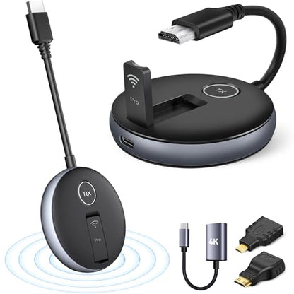 YAOMAISI Transmisor y receptor inalámbrico HDMI G9R PRO - Expansión inalámbrica de múltiples TV, kit de extensor Plug & Play, 2.4G/5G @60Hz 50M/165FT- Transmisión de video a HDTV/monitor desde computadora portátil/PC G9R PRO