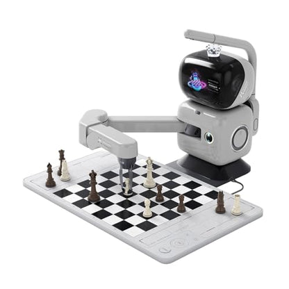 Robot de ajedrez AI RC3G-N con brazo robótico tablero de ajedrez electrónico para computadora, 25 niveles de IA, más de 1200 ejercicios, entrenador de final, reproducción de juegos clásicos