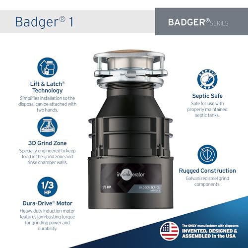 InSinkErator tejón, Badger 1, 120Volts de 32 Onzas capacidad 1/3HP