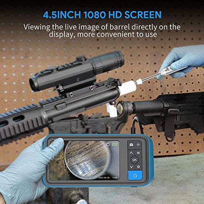 Teslong Boroscopio rígido para rifle, varilla de 0.2 pulgadas, cámara de limpieza de pistola de alcance digital, para armas de fuego de caza calibre .20 y más grandes, tubo de inserción de 26" NTG450H