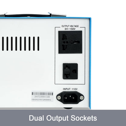 ZHENGXI Regulador de voltaje ajustable de 10 amperios 1000W Variac Transformador Variac Entrada 110V, salida 0-150V