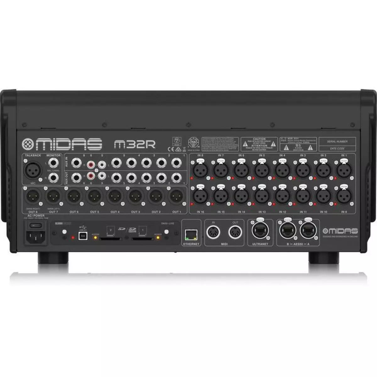 Consola digital Midas M32R-LIVE de 40 canales con estuche de transporte XS-MIDM32R