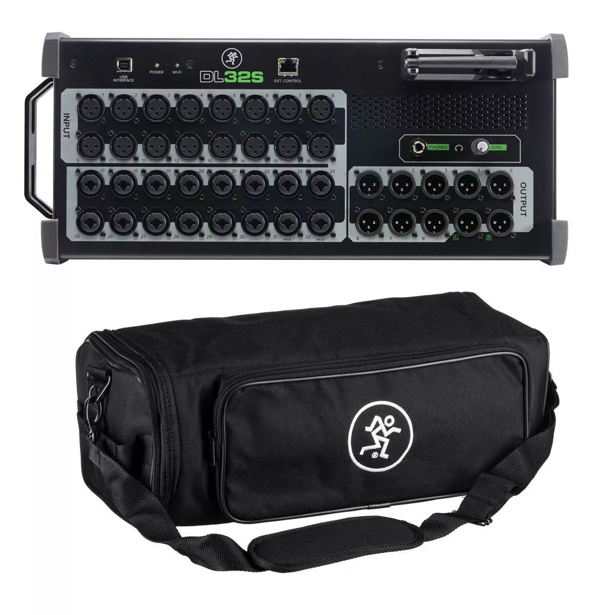 Mezclador Mackie DL32S de 32 canales + paquete de software (incluye bolsa para mezclador Mackie n.º DL32SA)