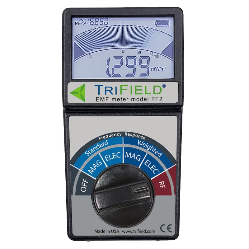 Medidor EMF detecta campos de radio, magnéticos y eléctricos, para 5G, torres celulares, WiFi, Bluetooth, medidores inteligentes