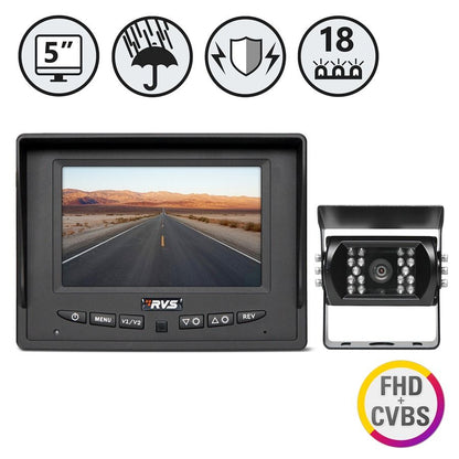 REAR VIEW SAFETY Sistema de cámara de visión trasera con monitor LCD de 5" y 3 canales (con arnés de alimentación) CG-1B35D