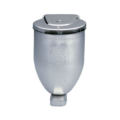 Vollum Dispensador de jabón en polvo, dispensador de jabón de baño de acero inoxidable de 32 onzas con tapa de relleno grande, dispensador de jabón de cocina con bomba fuerte para montaje en pared