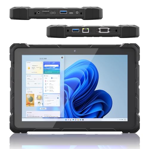HIGOLEPC Tablet resistente de 10.1 pulgadas Win 11 Pro Celeron N4120 8GB RAM 128 GB ROM Windows Tablet, 600 Nit Outdoor Tablet PC, IP67 impermeable, 16000mAh/3.7V Batería WiFi 5 BT 5.0 -	F7G-SUN