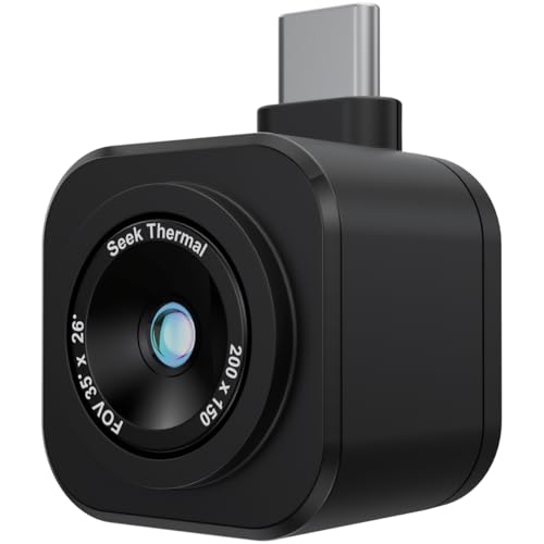 Seek Thermal - Cámara térmica Nano 200 para Android con conector USB-C, cámara térmica Android, cámara térmica de alta resolución de 200 x 150, velocidad de cuadro de imágenes de 25 Hz, rango de