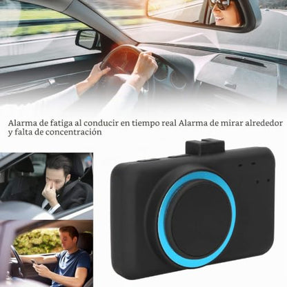 Alarma de fatiga del conductor, 8.5x6.5x11cm Dispositivo de advertencia de fatiga de conducción del coche Monitor de fatiga de conducción con función de aviso de voz para una conducción segura