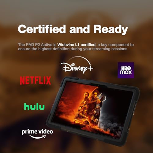 AGM PAD P2 Active Rugged Android 14 Tablet con funda, impermeable y a prueba de caídas, certificado Widevine L1 y GMS, pantalla FHD 480 NITS de 11 pulgadas, 90 Hz, MTK G99, 8000 mAh, 16 (8+8) + 256 GB