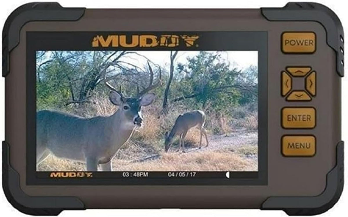 Muddy CRV3 HD Visor de Tarjetas SD - Lector/Visor de Tarjetas SD Duradero Resistente al Agua para Caza al Aire Libre con Pantalla LCD de 4.3" y Conector para Auriculares para Audio - ‎MUD-CRV43HD