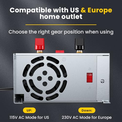 Anbull 800W SMPS 110V AC a 12V DC Convertidor Adaptador de fuente de alimentación,110V a 12V Convertidor 800W Transformador