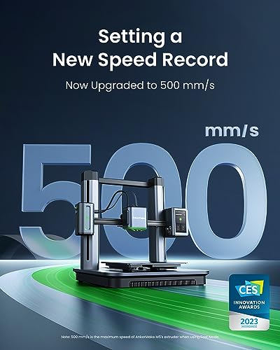 Anker Make M5 Impresora 3D, Powerboost, alta velocidad actualizada a 19.685 in/s, modo rápido, detalles suaves, control intuitivo, detección de errores con cámara AI, nivelación automática, aleación V8111