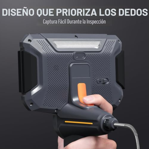 Teslong TF600D39L1.55 Boroscopio Articulado de 4 Vías de 3.9mm con Luz, Cámara de Inspección de Endoscopio IPS de 6 Pulgadas con Sonda Articulable de 360, Cámara de Alcance de Fibra Óptica Flexible para Mecánicos