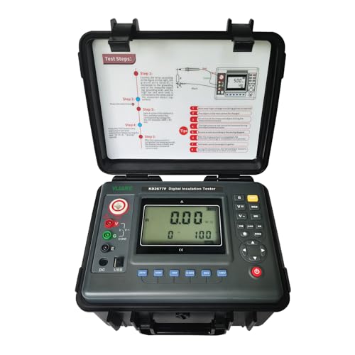 Medidor de aislamiento digital 10KV Probador de resistencia de aislamiento y megohmímetros Multímetro de resistencia de alto voltaje con relación de absorción y medición de índice de polarización