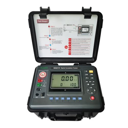 Medidor de aislamiento digital 10KV Probador de resistencia de aislamiento y megohmímetros Multímetro de resistencia de alto voltaje con relación de absorción y medición de índice de polarización