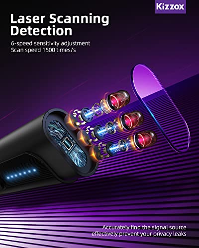 K16 Pro Detectores de cámara oculta, detector de dispositivos ocultos, señal magnética/RF/detector láser IR para cámara oculta/rastreador GPS/dispositivo de escucha, detector de insectos y cámara para hotel, automóvil, oficina, viajes