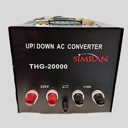 Simran THG-20,000 convertidor de voltaje, transformador de potencia elevador y descendente para conversión de 110 voltios, 220 voltios, 240 voltios (20000 vatios)
