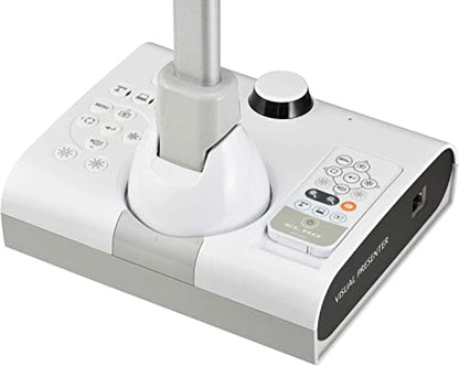 Elmo Presentador visual STEM-CAM modelo 1379 TT-12W, cámara de documentos con zoom de 192x (12x óptico/16x digital), sensor CMOS de 1/2.3", 3.4 megapíxeles, 30 fps, entrada y salida HDMI, RGB, USB