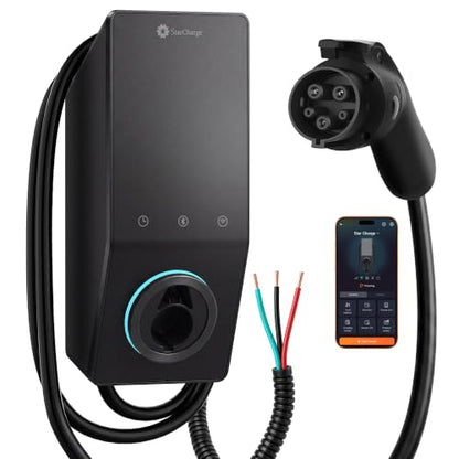 StarCharge - Cargador EV de nivel 2, 50 amperios 240 V J1772 cableado - Juno1772-50H