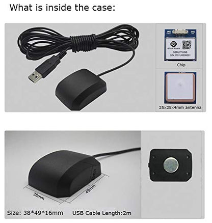 VK-162 G-Mouse USB GPS Dongle Módulo de navegación Antena GPS externa Montaje remoto USB Receptor GPS para Raspberry Pi Soporte Google Earth Window Linux Geekstory